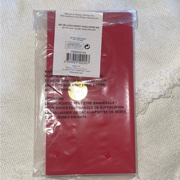 AUTHENTIC DIOR MONEY ENVELOPES SET OF 8 MATTE TEXTURE NWT - Picture 6 of 7